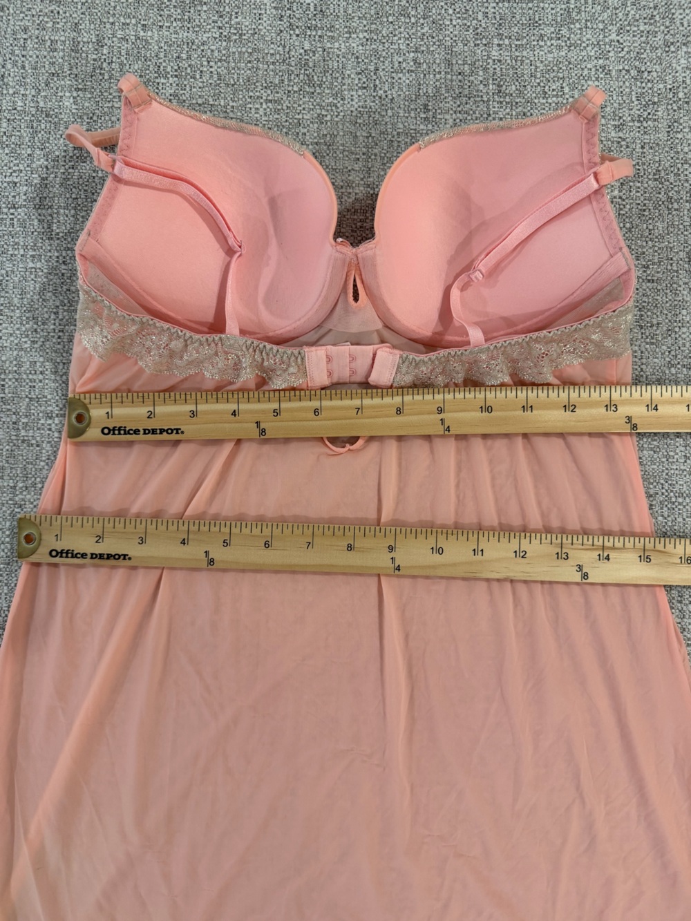 Victoria's Secret Peach Lace-Trim Chemise - Picture 6 of 11